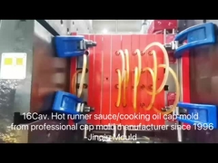 16 Hohlräume Flip Top Cap Form PE Material Ziehen Ring für Sojasoße Flasche