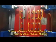 16-fach-Hohlraum Lotion Pumpengehäuse Teil PP-Kappe Kaltkanal-Spritzguss